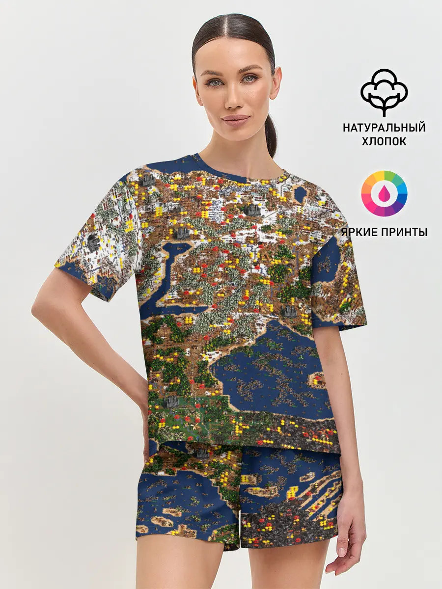 Женская пижама с шортами / Герои 3 Карта