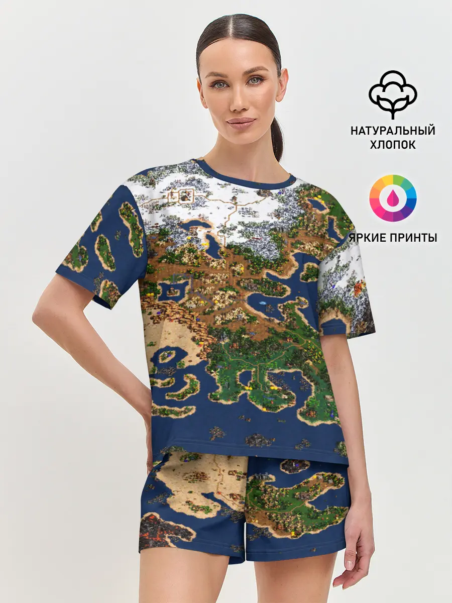 Женская пижама с шортами / HEROES 3 КАРТА