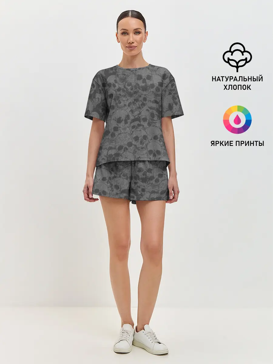 Женская пижама с шортами / Skull