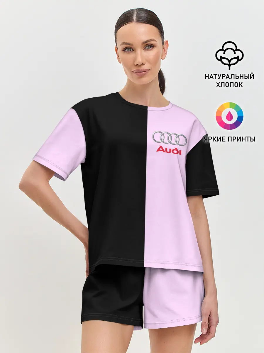 Женская пижама с шортами / AUDI PINK | АУДИ