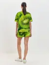Женская пижама с шортами / Зеленый киви