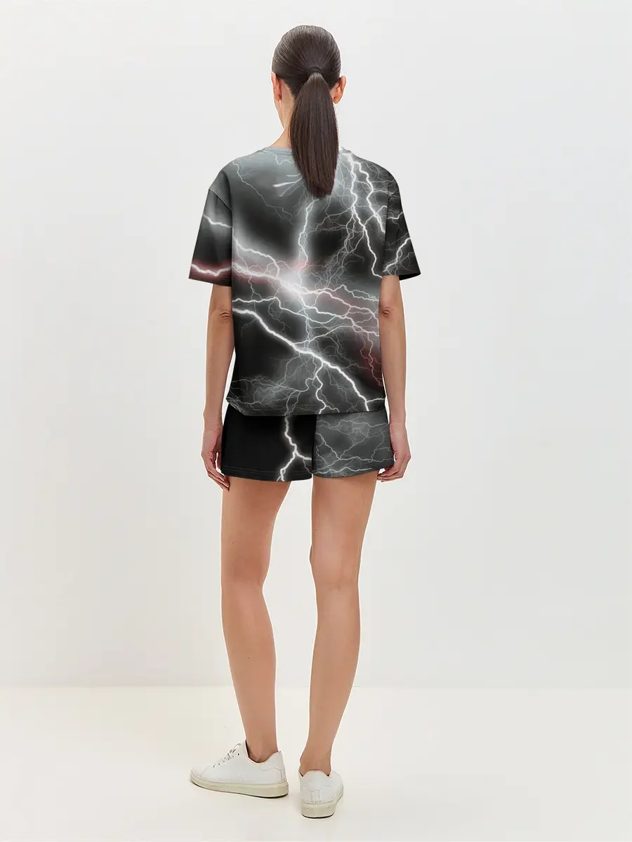 Женская пижама с шортами / молния