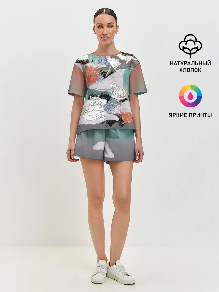 Женская пижама с шортами / Время Приключений