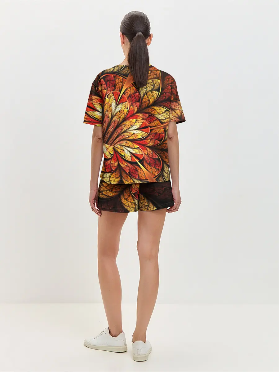 Женская пижама с шортами / ФРАКТАЛЬНЫЙ УЗОР