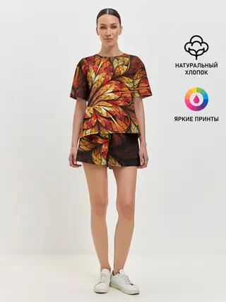 Женская пижама с шортами / ФРАКТАЛЬНЫЙ УЗОР