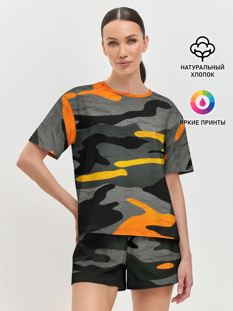 Женская пижама с шортами / КАМУФЛЯЖ АРМЕЙСКИЙ