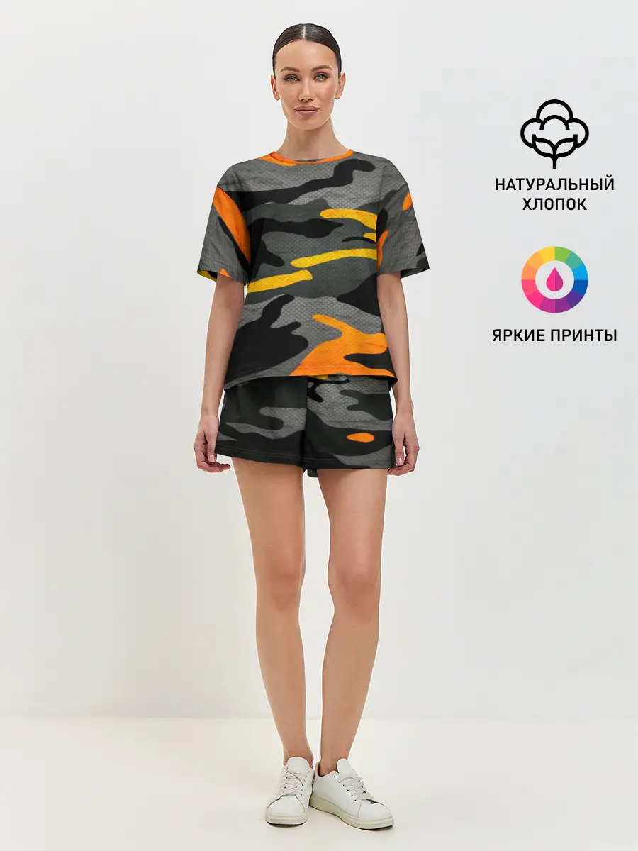 Женская пижама с шортами / КАМУФЛЯЖ АРМЕЙСКИЙ