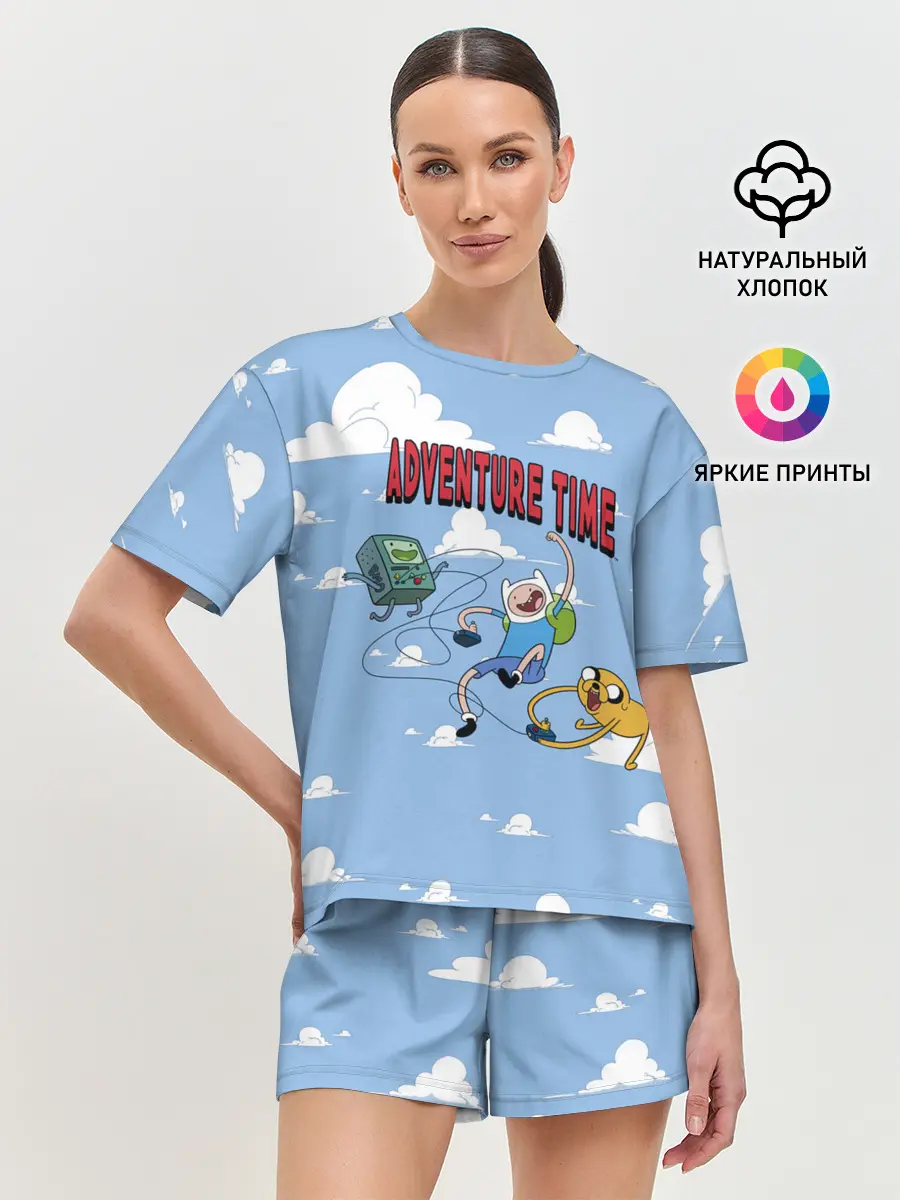 Женская пижама с шортами / Время Приключений
