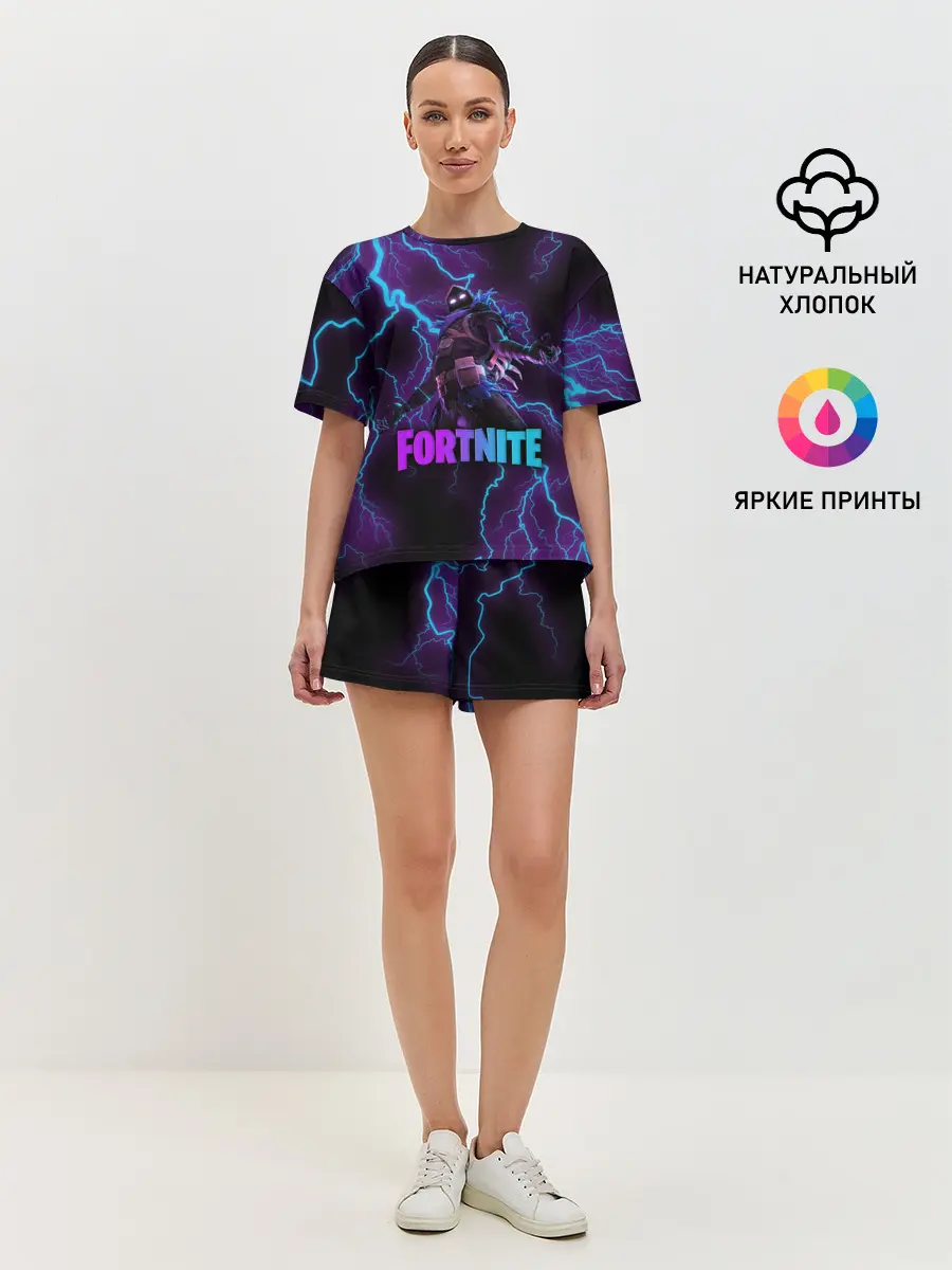 Женская пижама с шортами / FORTNITE RAVEN