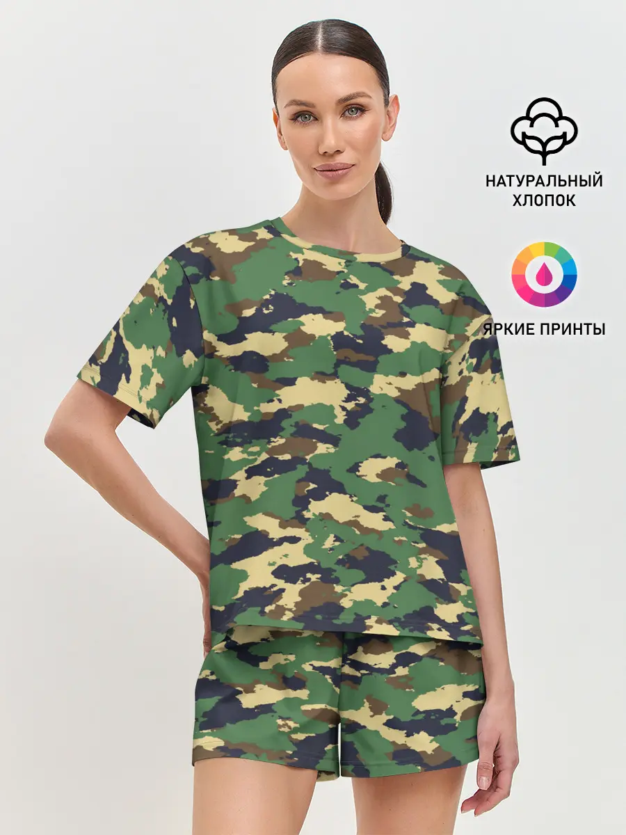 Женская пижама с шортами / КАМУФЛЯЖ