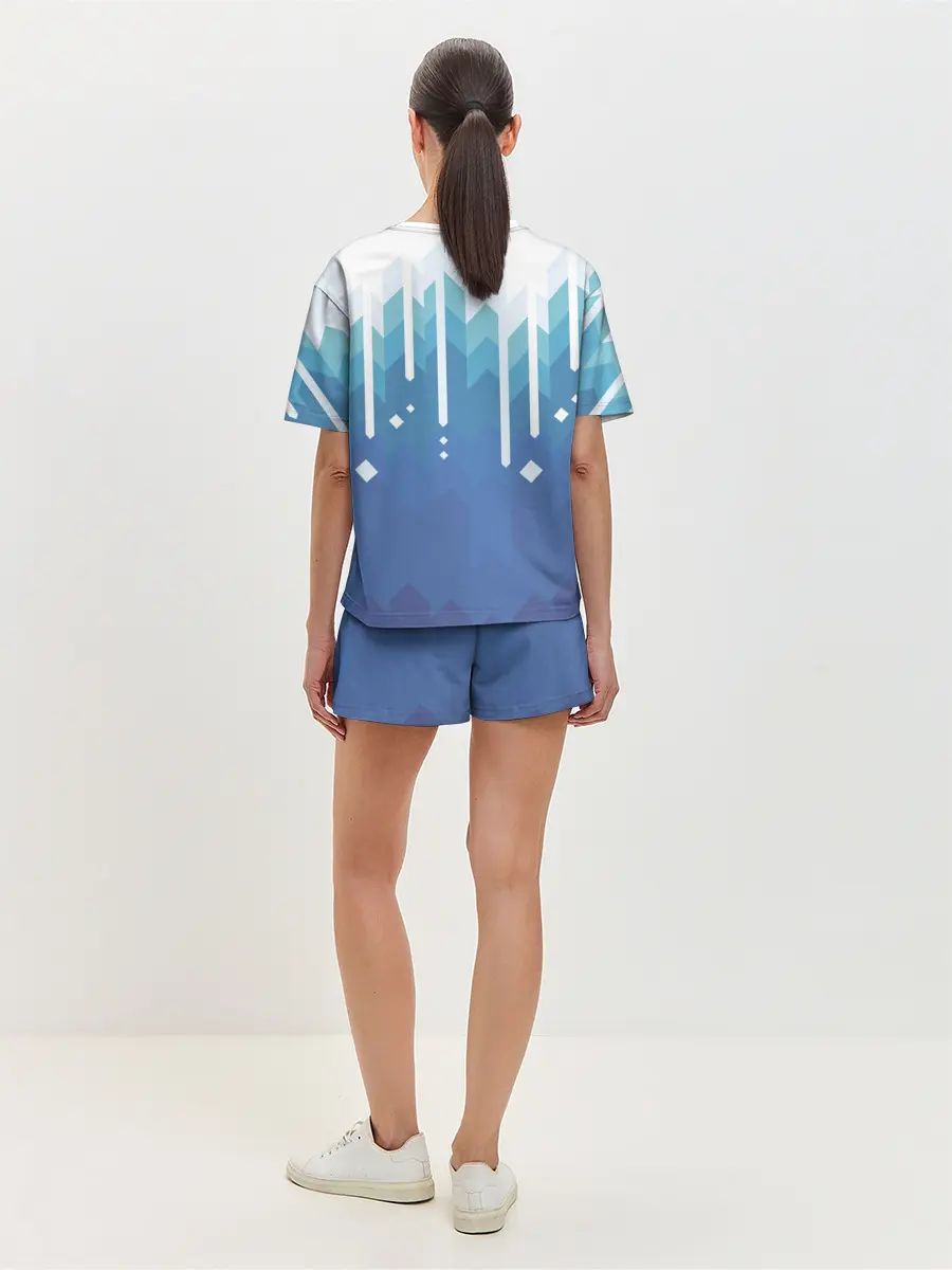 Женская пижама с шортами / Пиксельные сливки