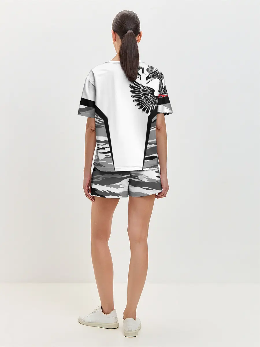 Женская пижама с шортами / Камуфляж Россия