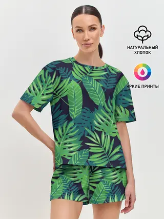 Женская пижама с шортами / Тропики