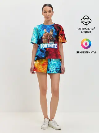 Женская пижама с шортами / Фортнайт