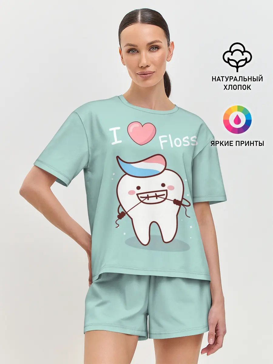 Женская пижама с шортами / Tooth