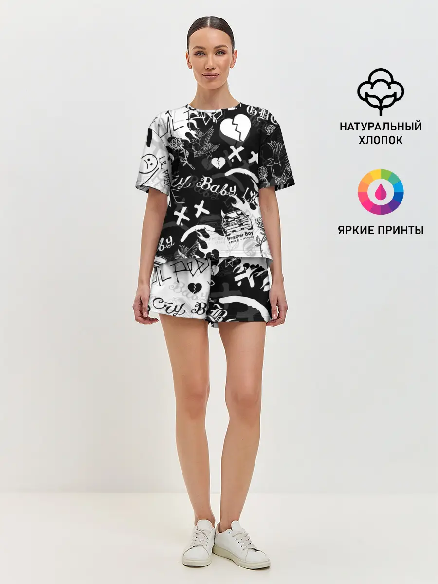 Женская пижама с шортами / LIL PEEP