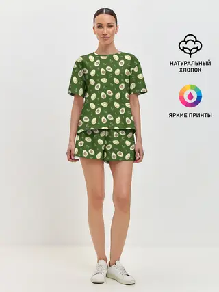 Женская пижама с шортами / АВОКАДО