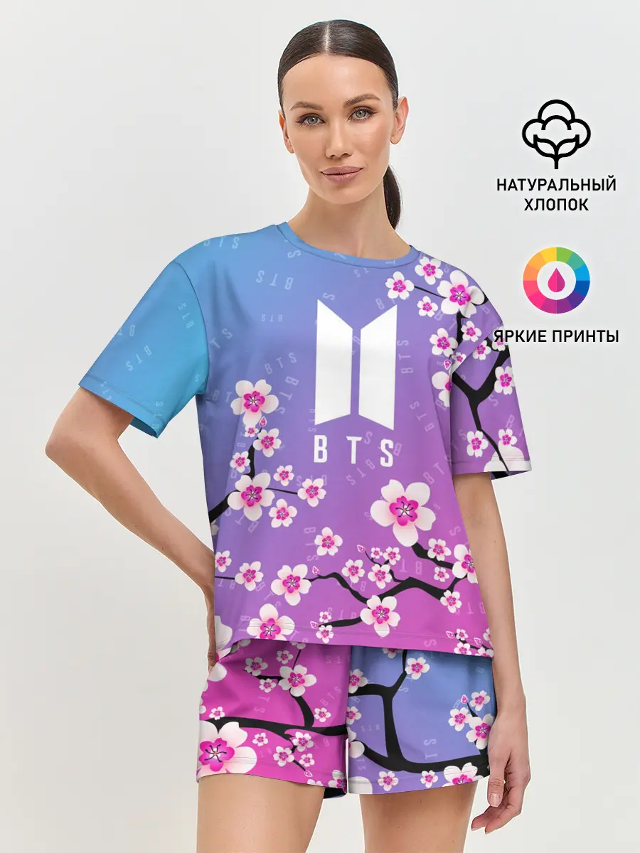 Женская пижама с шортами / BTS