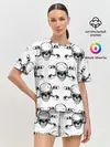 Женская пижама с шортами / Череп и кости