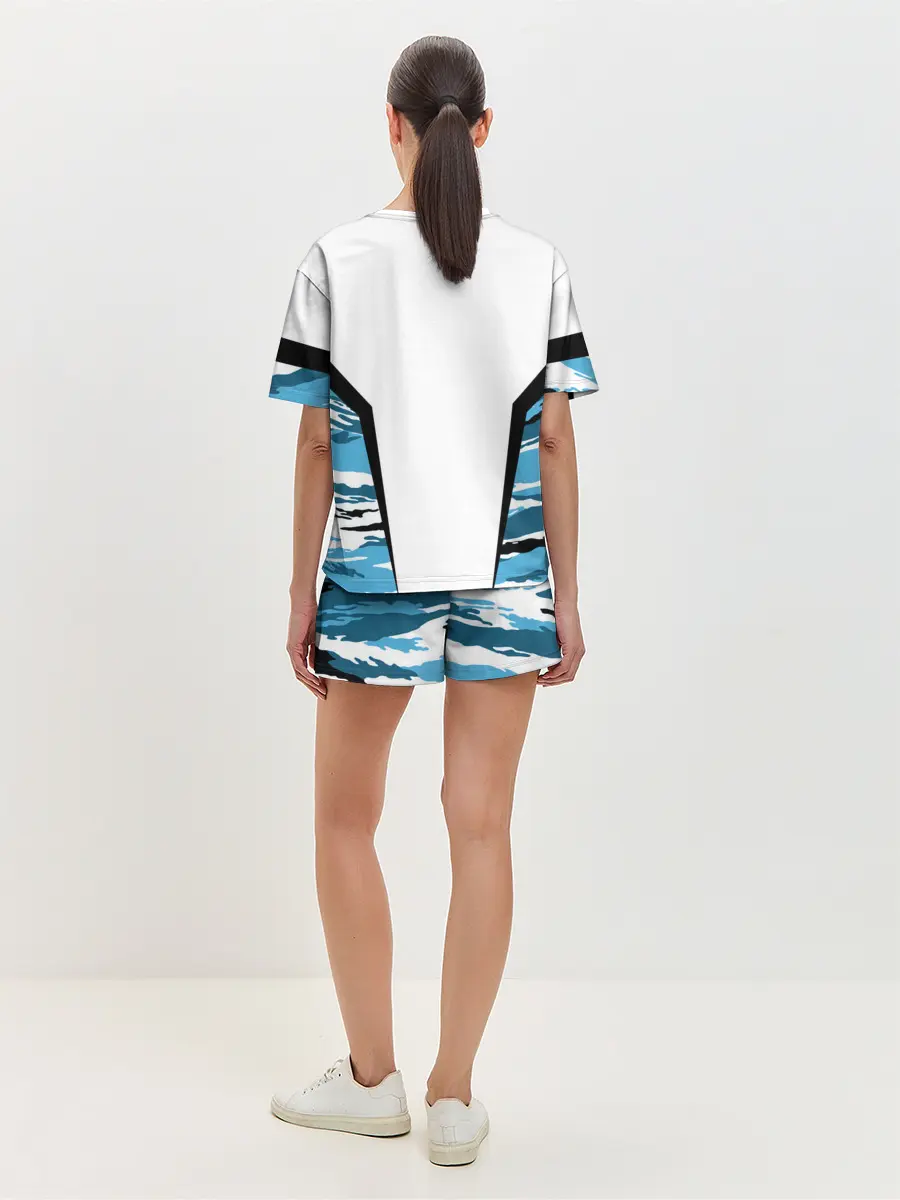 Женская пижама с шортами / ВМФ России камуфляж