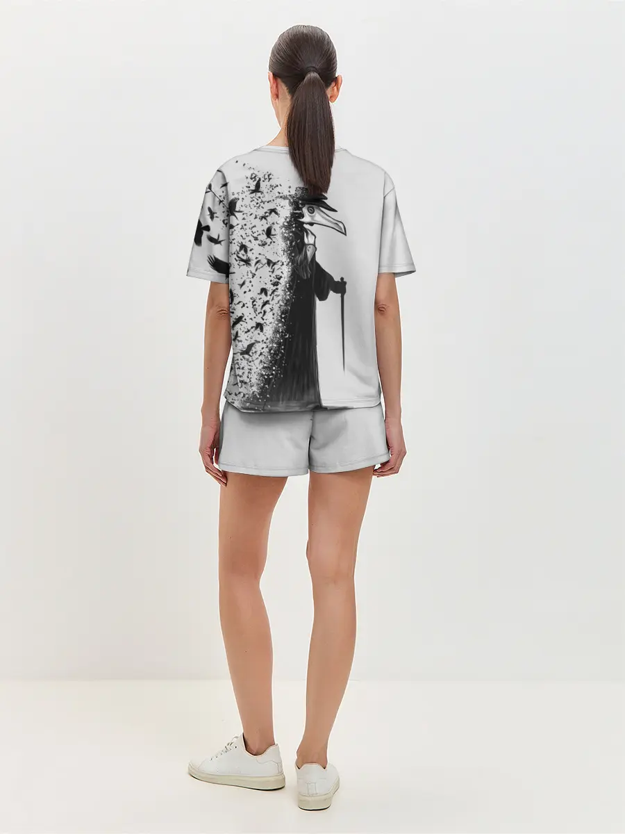 Женская пижама с шортами / Чумной доктор