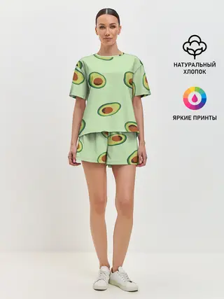 Женская пижама с шортами / АВОКАДО.