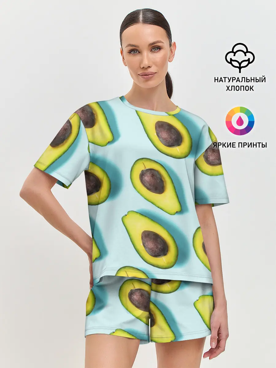 Женская пижама с шортами / АВОКАДО.