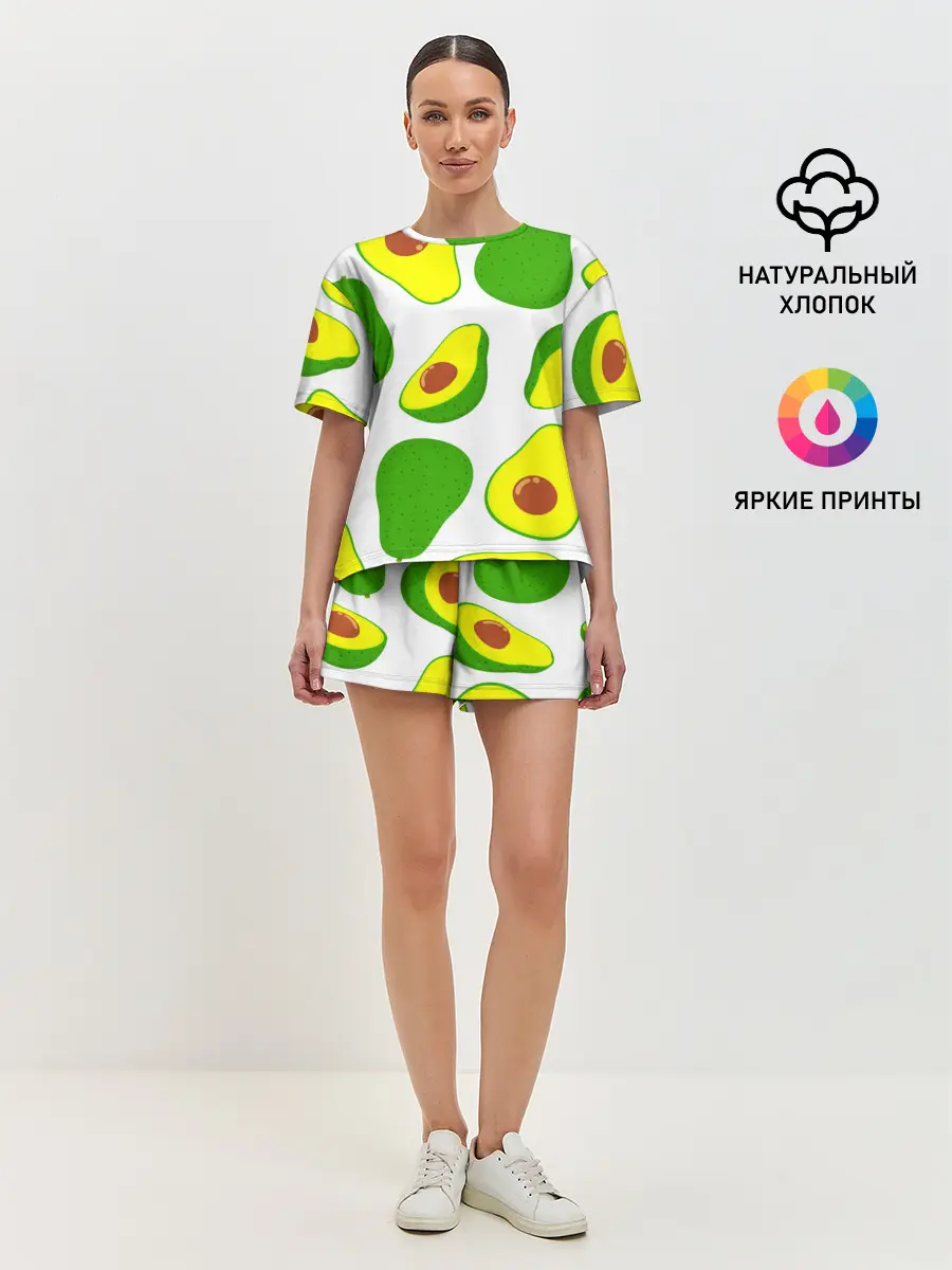 Женская пижама с шортами / АВОКАДО