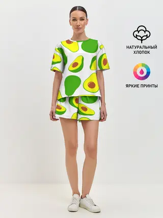Женская пижама с шортами / АВОКАДО