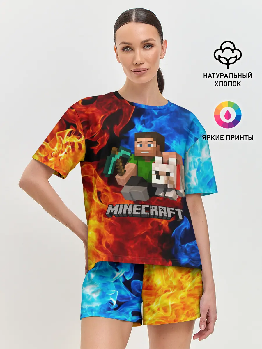 Женская пижама с шортами / MINECRAFT