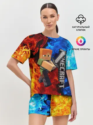 Женская пижама с шортами / MINECRAFT