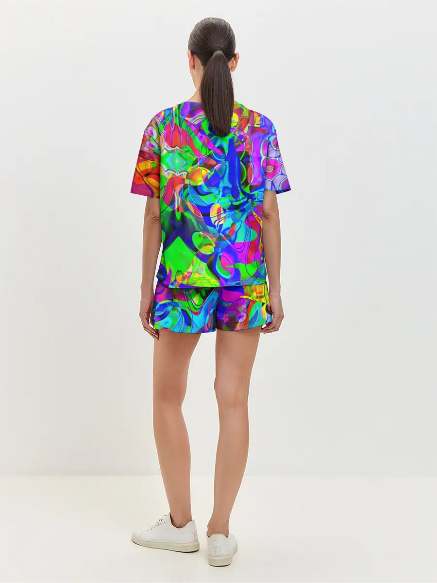 Женская пижама с шортами / НЕОНОВЫЕ КРАСКИ