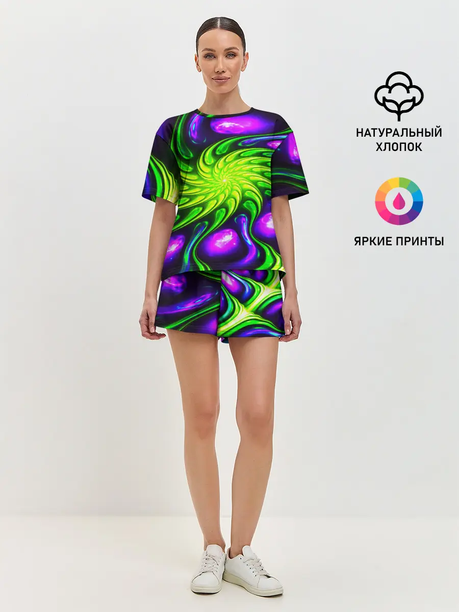 Женская пижама с шортами / NEON&ACID