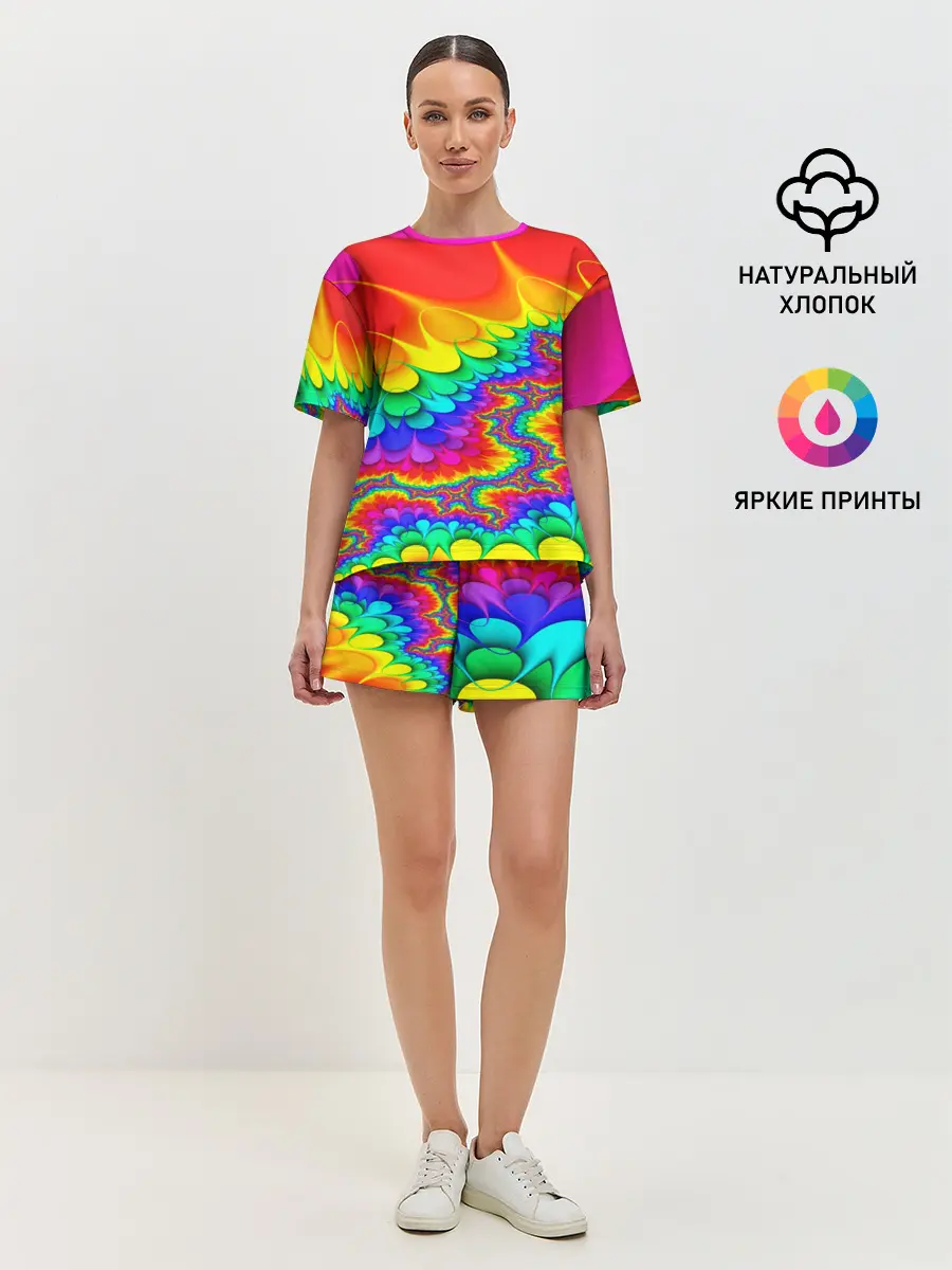 Женская пижама с шортами / TIE-DYE