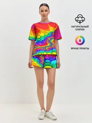 Женская пижама с шортами / TIE-DYE