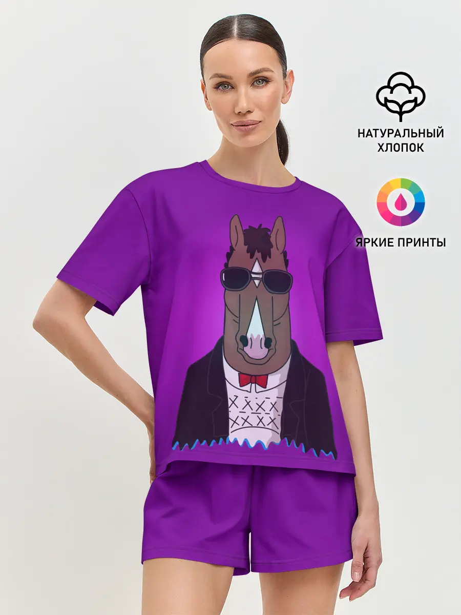 Женская пижама с шортами / БоДжек Арт 1