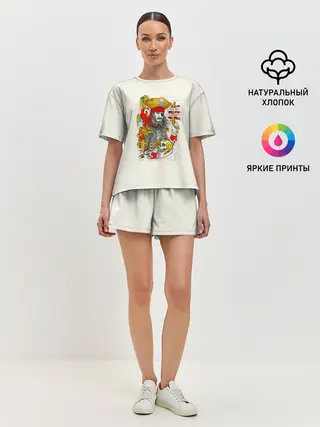 Женская пижама с шортами / Пират