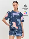 Женская пижама с шортами / ЕДИНОРОЖКИ
