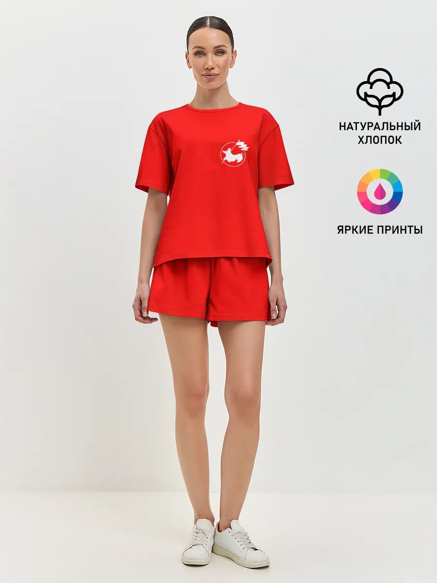 Женская пижама с шортами / Корги