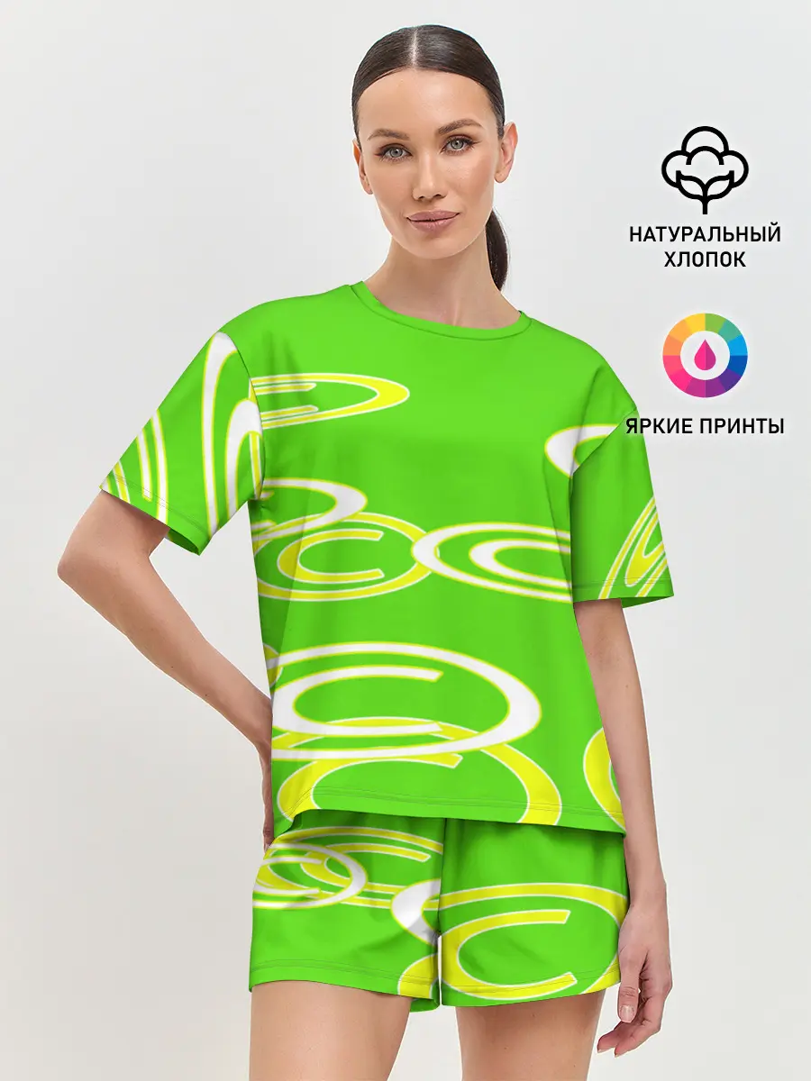 Женская пижама с шортами / текстура