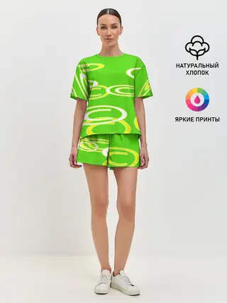 Женская пижама с шортами / текстура