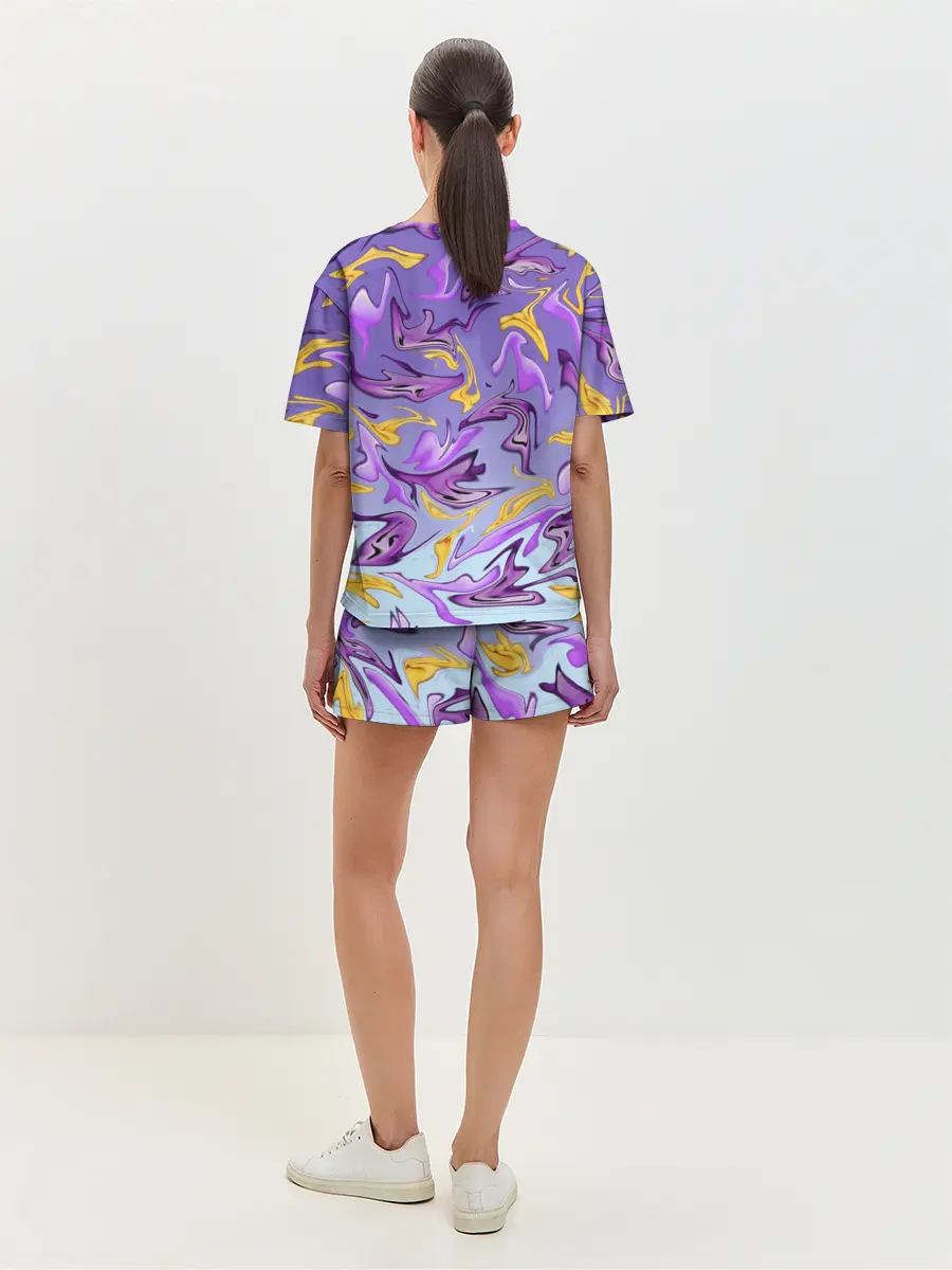 Женская пижама с шортами / Абстракция