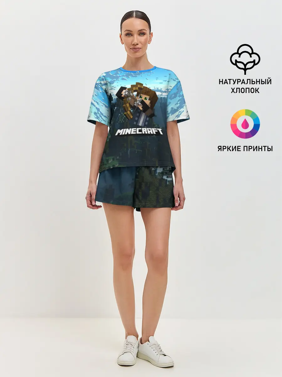 Женская пижама с шортами / Minecraft / Майнкрафт