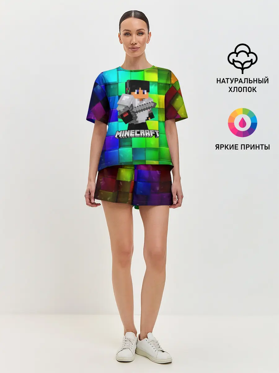 Женская пижама с шортами / Minecraft / Майнкрафт