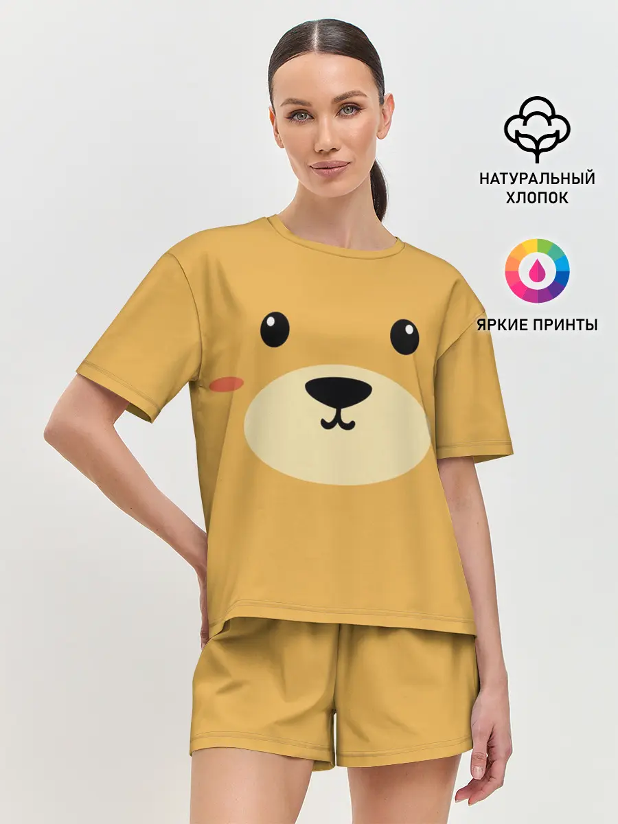 Женская пижама с шортами / Мишка