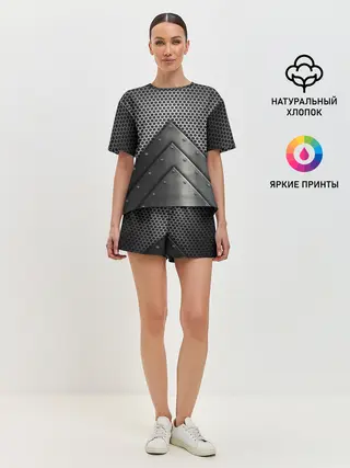 Женская пижама с шортами / Броня металлическая