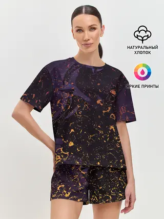 Женская пижама с шортами / Flame in the night