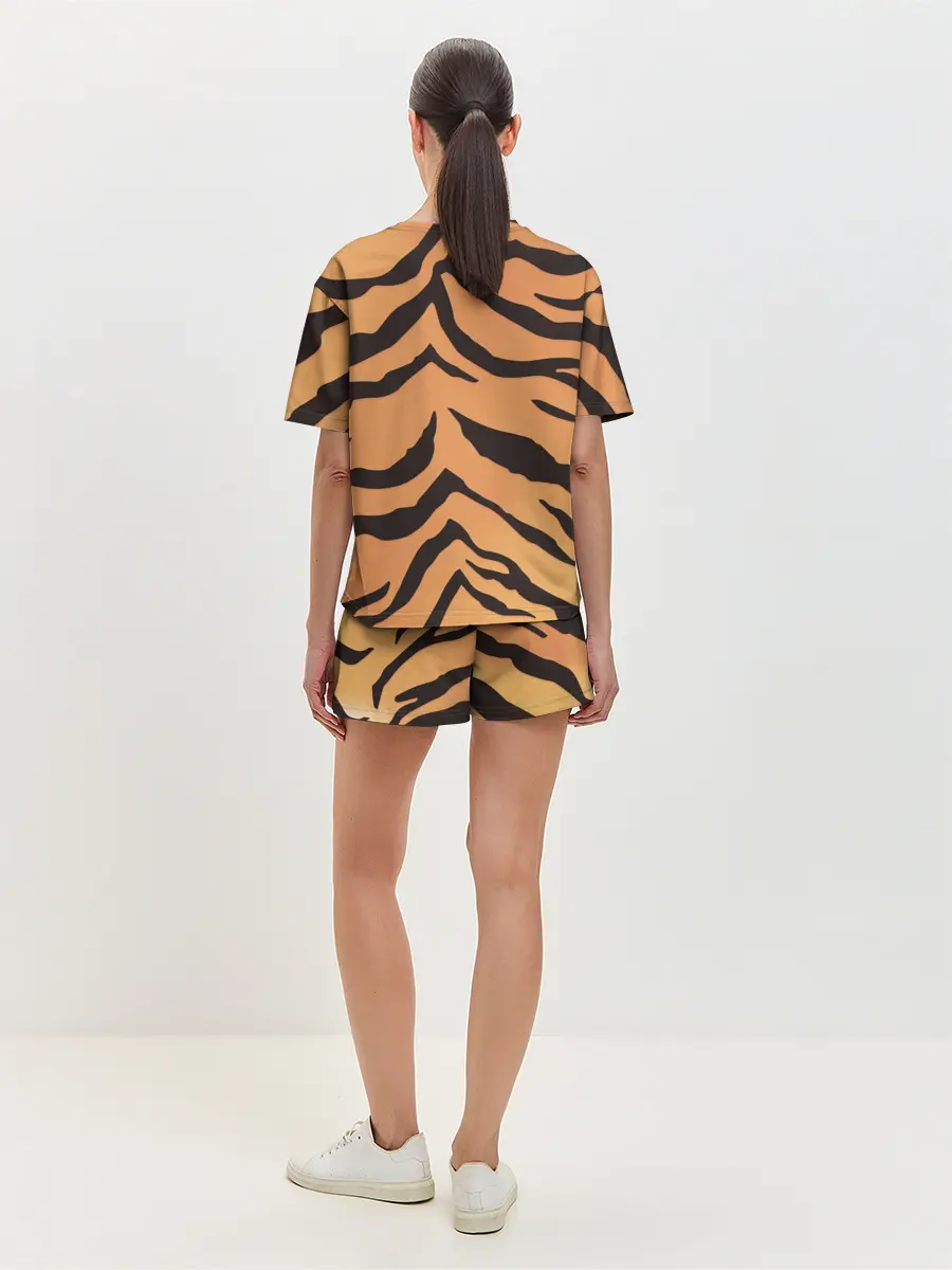 Женская пижама с шортами / Тигриный камуфляж