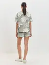 Женская пижама с шортами / Арт волны