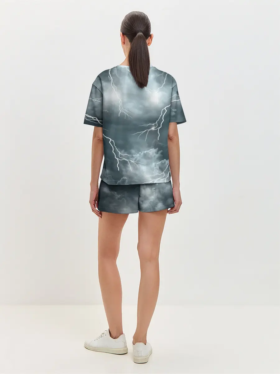 Женская пижама с шортами / Грозовой кошак.